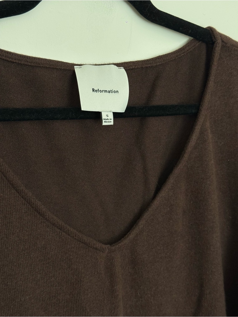 Reformation, Mabel Knit Top, Brown, Size S - Picture 4 of 8